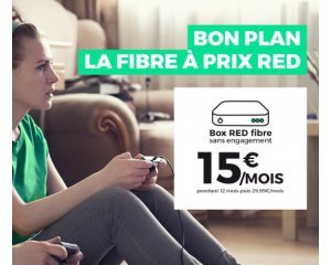 SFR: Abonnement Internet Box RED fibre à 15€/mois à vie et sans engagement