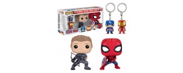 Zavvi: Pack de 4 Figurines et Porte-clés Funko Pop! Captain America: Civil War à 20€