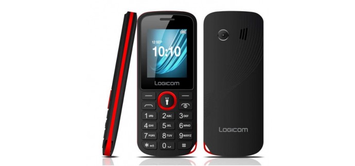 Conforama: Téléphone portablele LOGICOM L-195 NOIR/ ROUGE à 9,99€