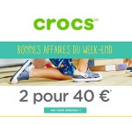 Crocs: 2 paires de chaussures pour 40€
