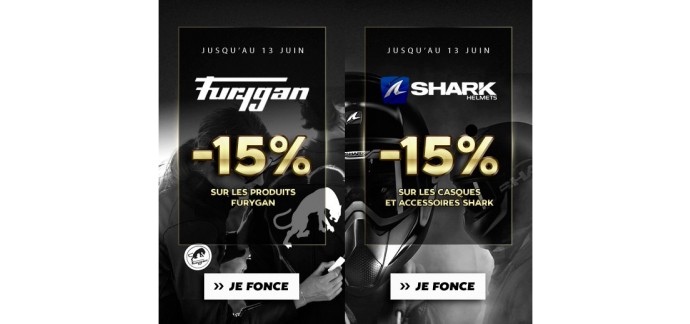 Motoblouz: Les équipements de moto des marques Furygan et Shark à -15%