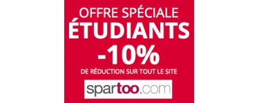 Spartoo: [Offre étudiants] -10% supplémentaires sur tout le site