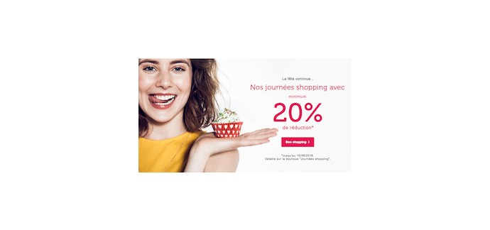 Bonprix: Journées shopping : 20% de réduction minimum sur une sélection d'articles