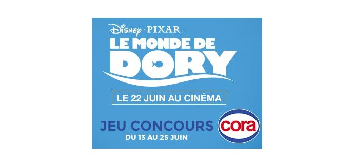 Cora: 1 séjour en Corse, 20 DVD Le Monde de Némo & 50 places de cinéma à gagner