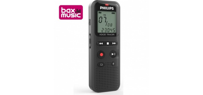Bax Music: L'enregistreur vocal Philips DVT1150 Voice Tracer à 29€ au lieu de 59€