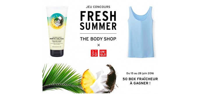 The Body Shop: 50 Box Fraicheur (comprenant 1 Sorbet Corporel et 1 T-shirt Airism) à gagner 