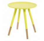 Maisons du Monde: Table basse vintage en bois jaune fluo L 40 cm à 20,95€ au lieu de 30,10€