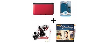 Cdiscount: Pack Nintendo 3DS XL Rouge + 2 jeux + pack d'accessoires Bleu Konix à 134,99€