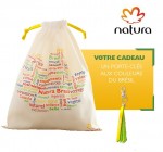 Natura Brasil: Bolsa avec 3 produits +1 porte-clés aux couleurs du Brésil offert