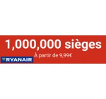 Ryanair: Voyagez en Europe avec 1 million de siège à partir de 9,99€