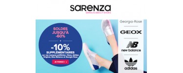 Sarenza: -10% supplémentaires sur les marques : Geox, Adidas Original, New Balance...