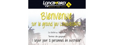 Longboard: Un voyage pour 2 personnes en Australie et des draps de plage à gagner