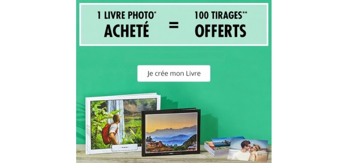 PhotoBox: 1 Livre Photo acheté = 100 Tirages offerts