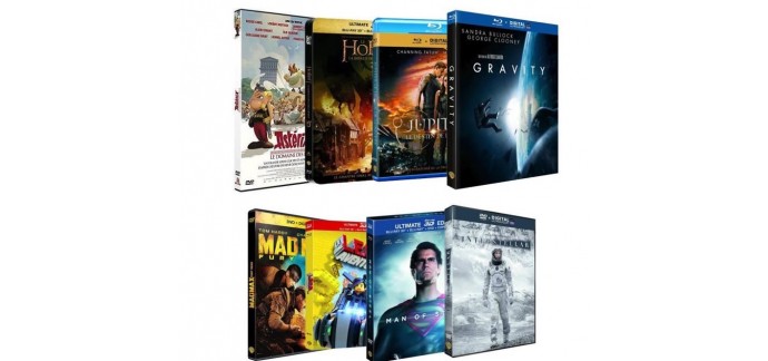 Cdiscount: Lot de 8 films (Mad Max, Interstellar, Gravity,..)  à 22,90€ au lieu de 175,40€ 