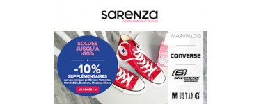 Sarenza: -10% supplémentaires sur les marques Converse, Skechers, Mustang Shoes...