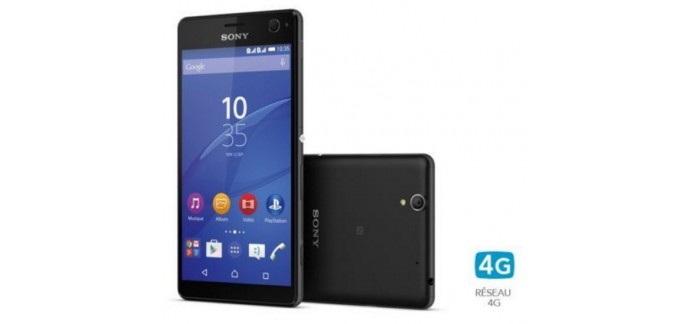 Rue du Commerce: Smartphone SONY Xperia C4 DS noir à 199,99€ au lieu de 349€