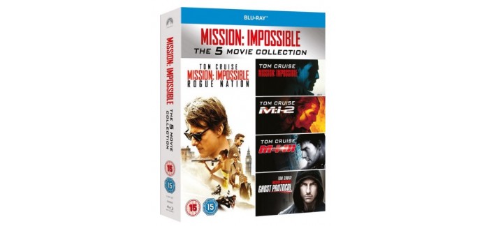 Zavvi: Coffret Blu-ray Mission Impossible 1 à 5 à 10,99€