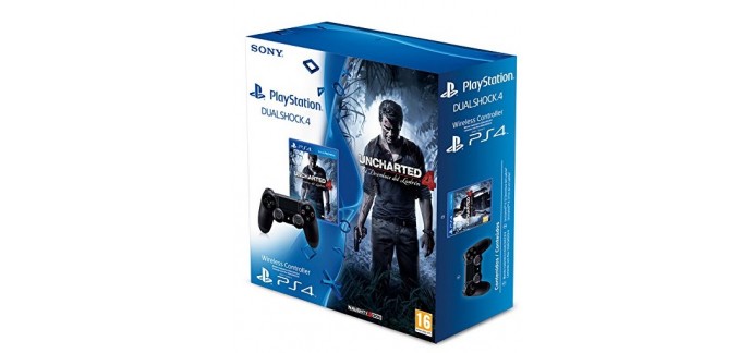 Amazon: Jeu Uncharted 4 + 1 manette PS4 pour 69,90€