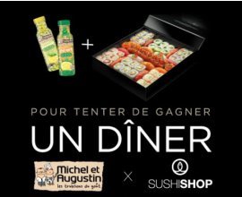 Sushi Shop: Tentez de remporter un repas Sushi Shop & Michel et Augustin pour 4 personnes