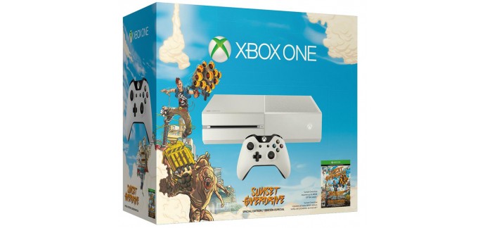 Microsoft: Xbox One 500Go White + jeu Sunset Overdrive à 199€