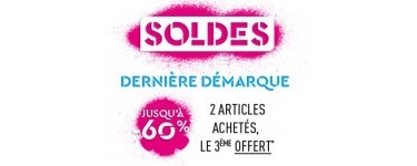 DIM: 2 articles soldés achetés = le 3ème offert