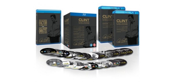 Zavvi: Clint Eastwood - Coffret de 20 Films Blu-ray à 37,99€