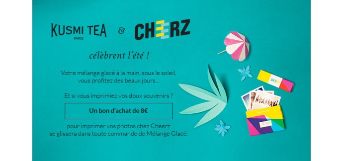 Kusmi Tea: Un bon d'achat de 8€ valable chez Cheerz pour toute commande de mélange glacé