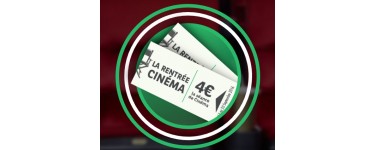 BNP Paribas: 100 000 contremarques Cinéma de 4€ la séance pour "La Rentrée Cinéma" offertes