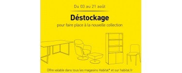 Habitat: Déstockage : jusqu'à -80% sur une sélection de produits