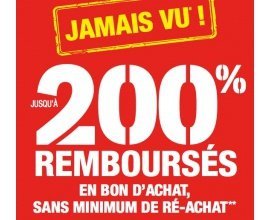 BUT: 420 produits jusqu'à 200% remboursés en bon d'achat sans minimum de ré-achat