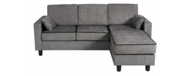 Conforama: Canapé d'angle réversible 3 places LOGAN à 199,99€