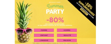 Brandalley: Summer Party : jusqu'à -80% sur des milliers d'articles et -10% supplémentaires