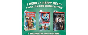 McDonald's: 1 DVD offert et sa copie digitale pour l'achat d'un menu et d'un Happy Meal 