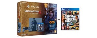 Cdiscount: Pack PS4 1 To Edition Limitée + Uncharted 4: A Thief's End + GTA V à 399.99€
