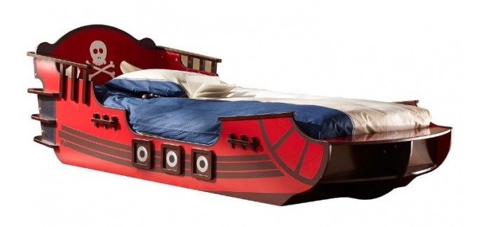 Auchan: Lit bateau Pirate "Crazy Shark" pour enfant - 90 x 190 cm à 169€