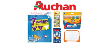 Auchan: 5% de remise dès 50€ d'achat sur les fournitures scolaires