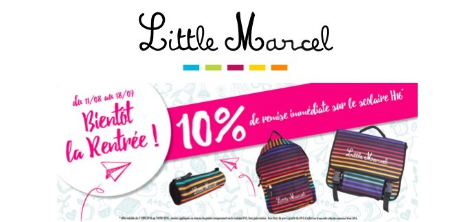 Little Marcel: 10% de remise immédiate sur le scolaire