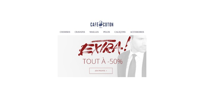 Café Coton: -50% sur tout le site
