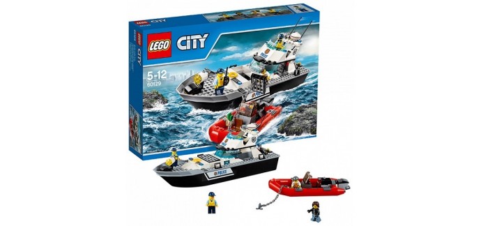 Amazon: Jeu Lego City Le Bateau De Patrouille De La Police (60129) à 26€