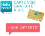 Hello bank!: 50€ offerts pour l'ouverture d'un compte bancaire