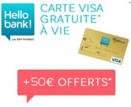 Hello bank!: 50€ offerts pour l'ouverture d'un compte bancaire