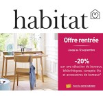 Habitat: -20% sur une sélection de bureaux et accessoires, bibliothèques et canapés-lits