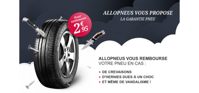 Allopneus: Garantie pneu : vos pneus remboursés en cas de crevaisons, hernies ou vendalisme