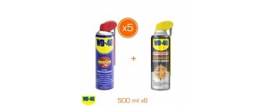 Brico Privé: Le lot de 5 dégrippants et 1 dégraissant WD-40 à 37,95€ au lieu de 70€