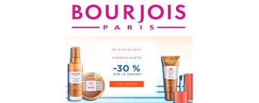 Bourjois: 30% de réduction dès 3 produits achetés