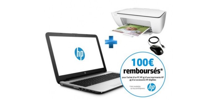 Rue du Commerce: PC portable HP 15-AY011NF + Souris optique + Imprimante DeskJet 2130 à 399,99€