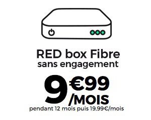SFR: Abonnement Internet RED box Fibre à 9,99€ par mois pendant 1 an sans engagement