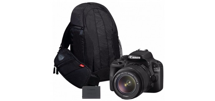 Boulanger: Appareil photo Reflex Canon EOS 100D + 18-55 DC + 2e batterie + sac à 399€