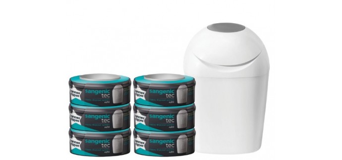 Amazon: Pack poubelle à couches Sangenic + 6 recharges à 37,43€