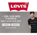 Levi's: 1 jean acheté = -20% sur une sélection de t-shirts femme et homme